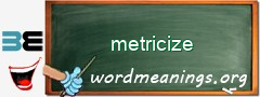 WordMeaning blackboard for metricize